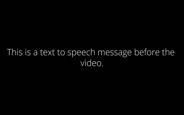 Sequentially play speech, video and speech again