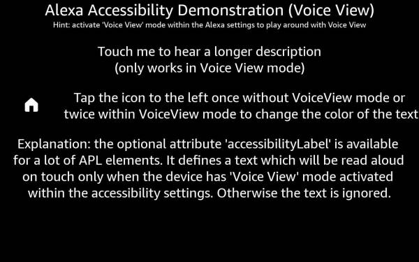 Accessibility Demonstration (Voice View Demo)