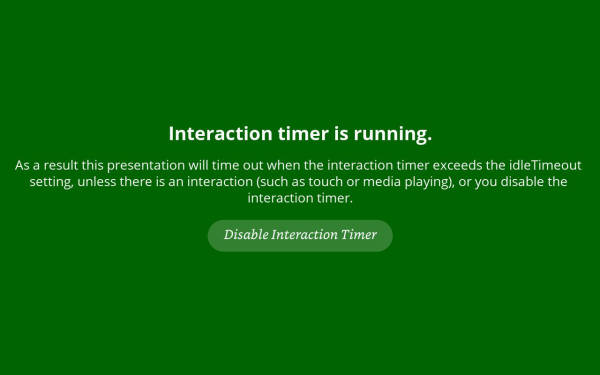 Avoid timeouts by disabling interaction timer using screenLock