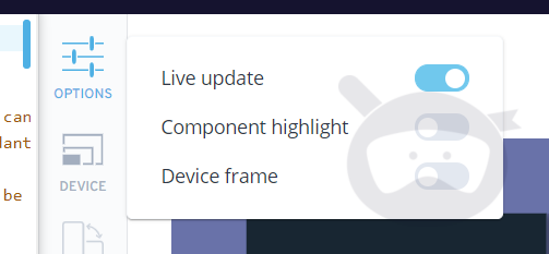 Options > Component Highlight