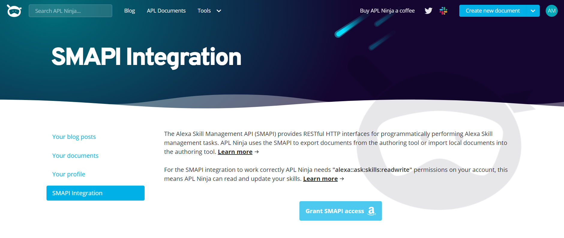 SMAPI Integration Page